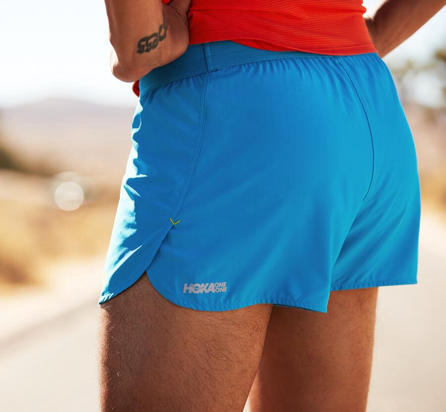 Hoka One One Shorts Mens Blue - Performance - 94583DUKX